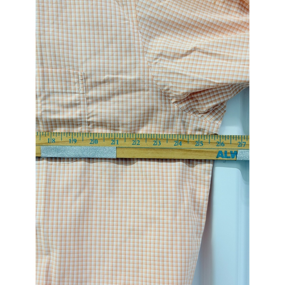 Brooks Brothers Madison Orange Check Non-Iron Dress Shirt Mens 17-33 Supima 0153 - Picture 5 of 5